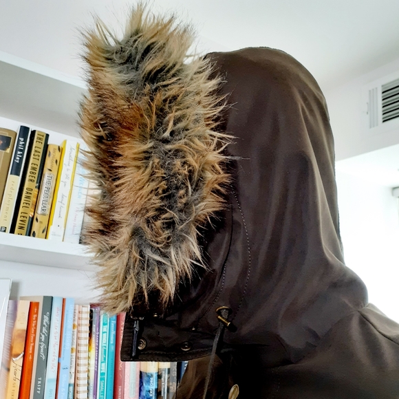 1 Madison Women's Faux Fur Hooded Parka Jacket - Picture 10 of 14